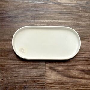 White Oval Ceramic Tray